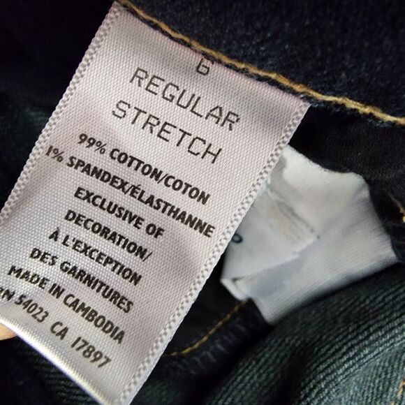 Old Navy Womens Jeans Size 6 Reg The Sweetheart Boot Cut Mid Rise Stretch Dark - Picture 8 of 9